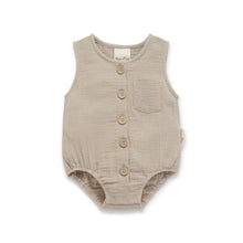 Load image into Gallery viewer, Sand Muslin Bubble Romper
