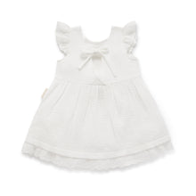 Load image into Gallery viewer, White Muslin Flutter Dress
