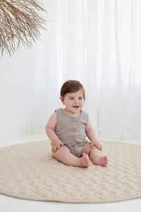 Sand Muslin Bubble Romper