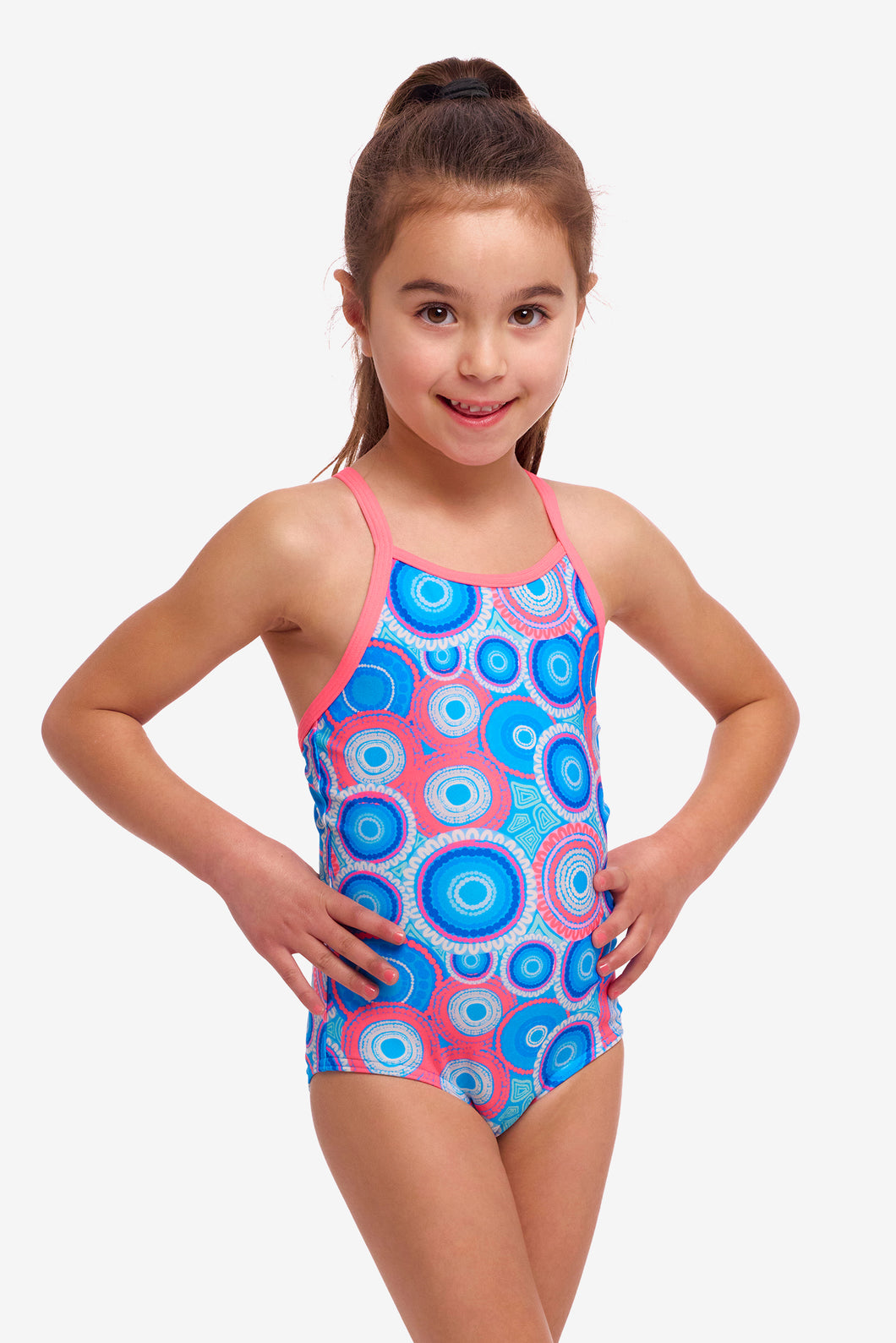 Toddler Girl's Printed One Piece Bundjalung Blue