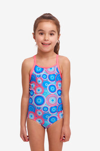 Toddler Girl's Printed One Piece Bundjalung Blue