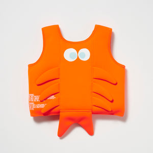 Swim Vest 1-2 Sonny the Sea Creature Neon Orange