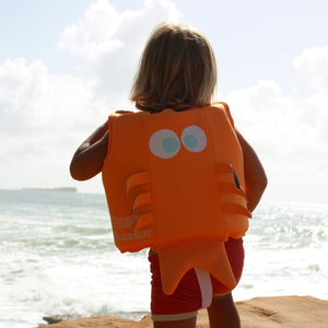 Swim Vest 1-2 Sonny the Sea Creature Neon Orange