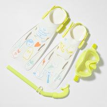 Load image into Gallery viewer, Kids Snorkel Set Medium The Sea Kids Yellow
