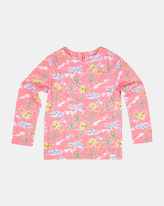 Swim Kids Rashie L/S Half Zip Classic Island Dreaming