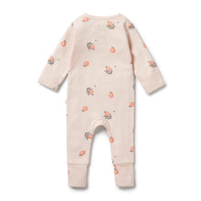 Load image into Gallery viewer, Peaches Organic Pointelle Zipsuit with Feet
