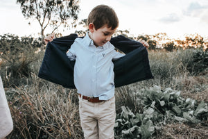 Boys Cooper Puffer Vest - Navy Corduroy