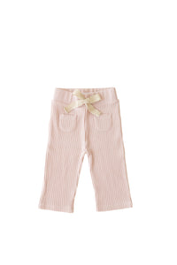 Organic Cotton Carter Waffle Pant - Provence Dusty Pink