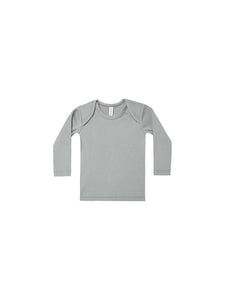 ribbed lap tee | dusty blue