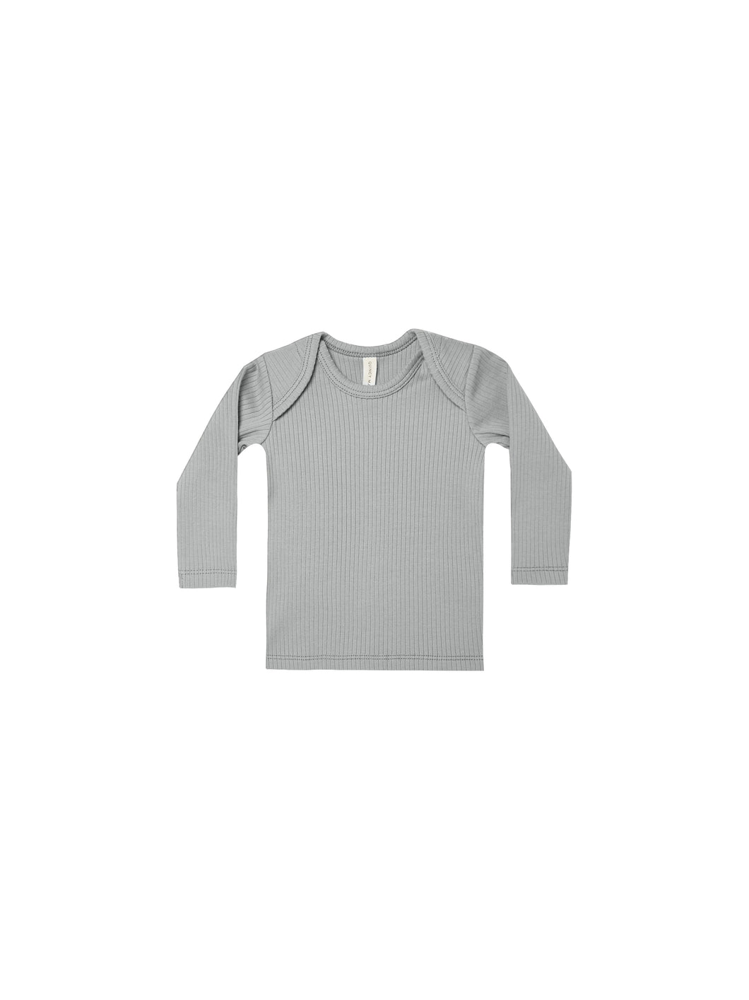 ribbed lap tee | dusty blue